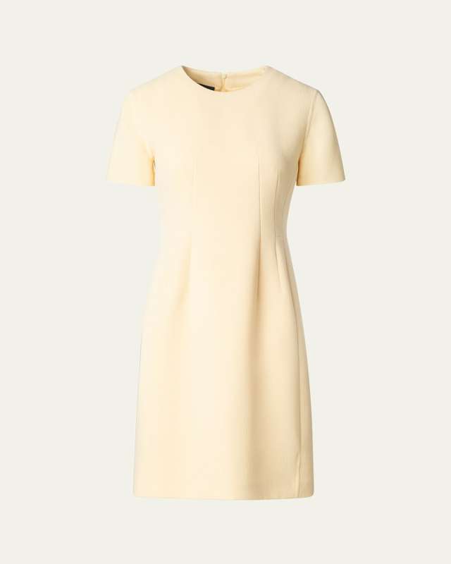 Wool Princess Seam Sheath Dress